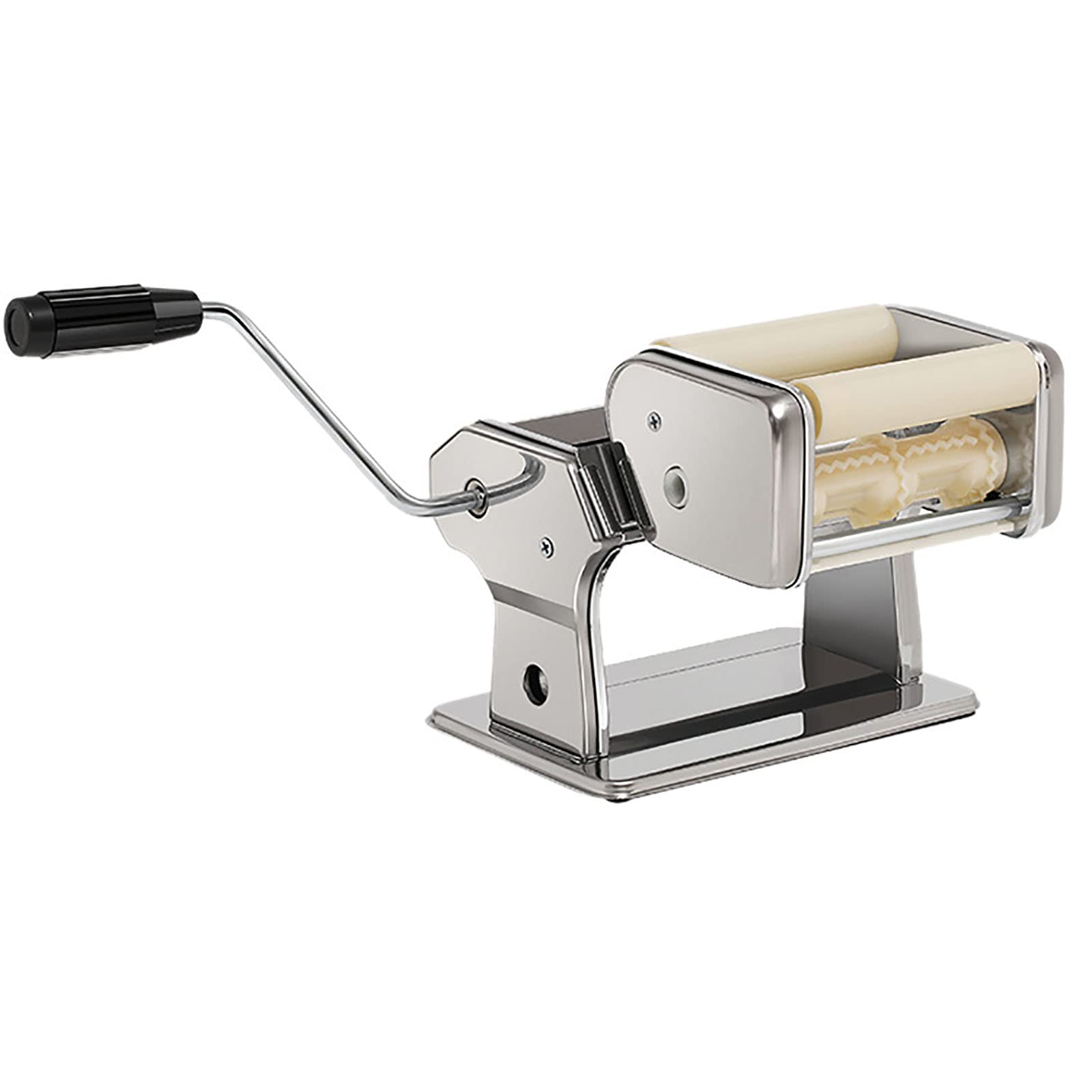 Máquina para Hacer Pasta Multifuncional para el hogar Máquina de prensado de Fideos de Acero Inoxidable 9 Ajustes de Espesor Ajustables Espaguetis con Bolas de Masa h
