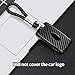 T-carbon Carbon Fiber Key Fob Cover fits for Land Rover Key Fob Cover with Keychain Key Case Full Protection Compatible with Range Rover Evoque Sport Vogue Discovery 5 Jaguar E I-PACE