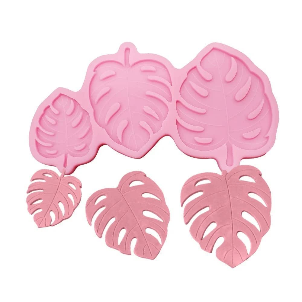 MoldBerry Tropical Palm Leaves Garnishing Sheet Mould Leaf Shape Silicone Fondant Garnishing Sheet Moulds Cake Cupcake Chocolate Decorating Tools Size 9.2 * 14.6 * 0.8 Cm Pack of 1 (Multi Color)-image-25