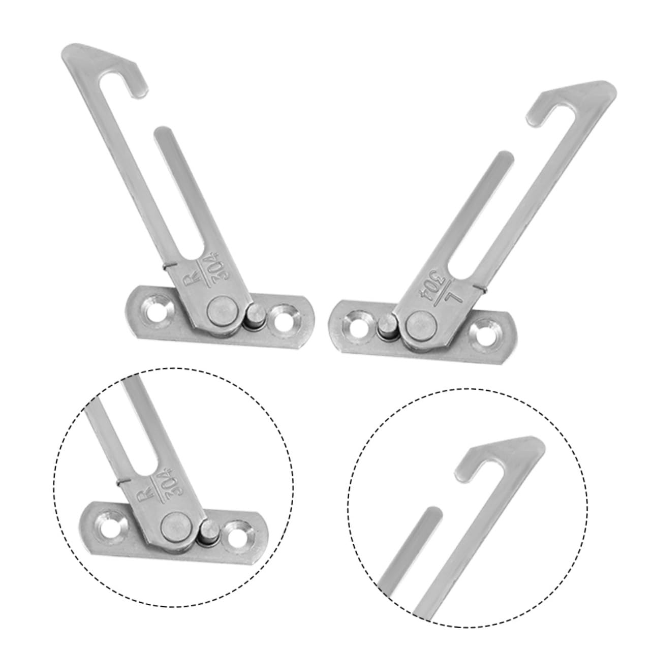 VILLCASE 12 pièces Limiteur de Fenêtre Acier Inoxydable Serrure de Sécurité Garçon Fille pour Fenêtres Coulissantes Installation Facile sans Perçage Protection Intrusion Silencieuse et