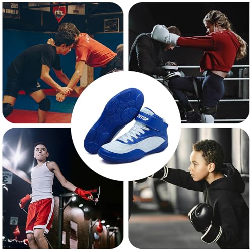 Kids Wrestling Shoes Youth Boys Girls Youth Boxing Shoe Barefoot Boots - image 7