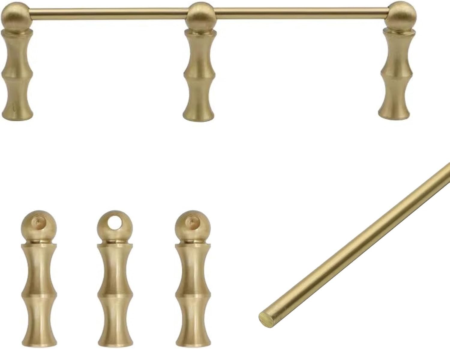 Usknxiu Decorative Brass Guard Railing for Shelves Floating Shelf Gold Railing Rod, Shelf Tipping Rails for Kitchen, Closet, Bookshelf, Wine Cabinets,C,75cm/29.5in,1