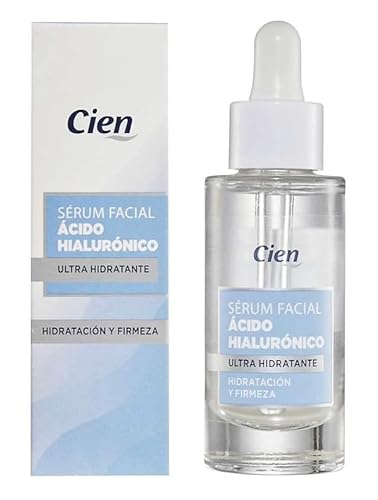 Cien - Sérum Facial Ácido Hialurónico Ultra Hidratante 30 ml. Hidratación y Firmeza.
