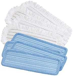 Sichler Haushaltsgeräte Zubehör zu Akku Wischmop: 8er-Set Ersatz-Wischpads für Akku-Fußboden-Poliermaschine FPM-900 (Rotierende Fußboden-Poliermaschine, Bodenwischer kabellos, Spray)