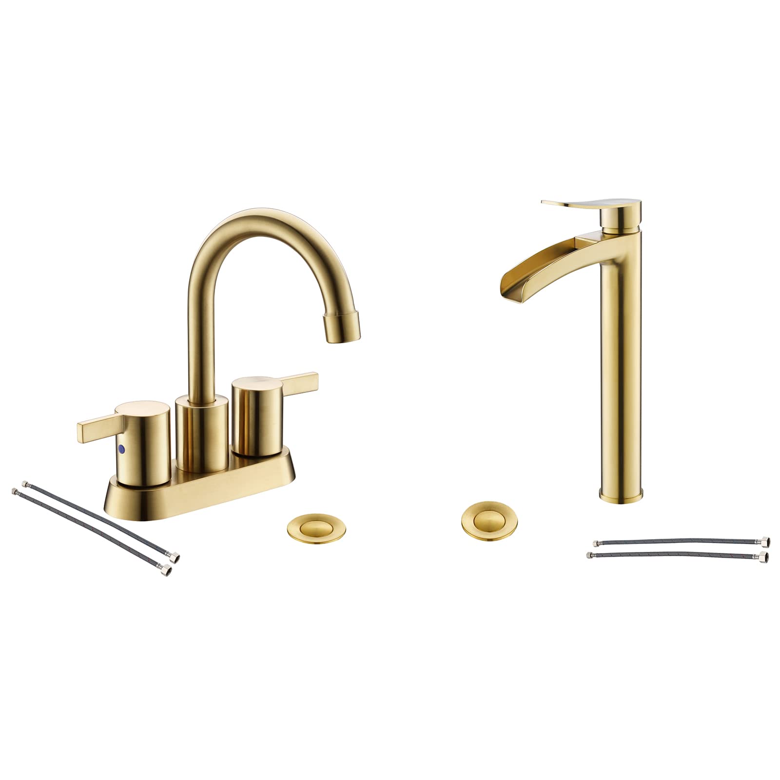Sxithgkdw Bathroom Faucet By, With Pop Up Drain And Water Supply Lines, Bf015-1-Bg+Ns-Wf01-Bg-V