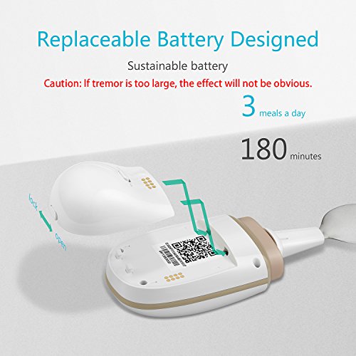 Parkinson Spoon for Hand Tremor, GYENNO Steady Spoon with Self Stabilizing Smart Lift Kit for Parkinsons Patients, Silverware Kit Cutlery for Elderly ¡ (Spoon)