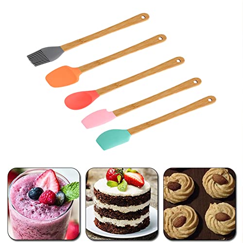 Mini Spatula Silicone Multi-Color Baking Tools, Household Small Scraper Silicone Brush High Temperature Resistance #TOP2