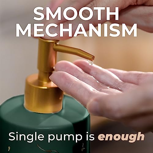 JJ PRIME - Ceramic Shower Soap Dispenser 400ml, Green - Image 2