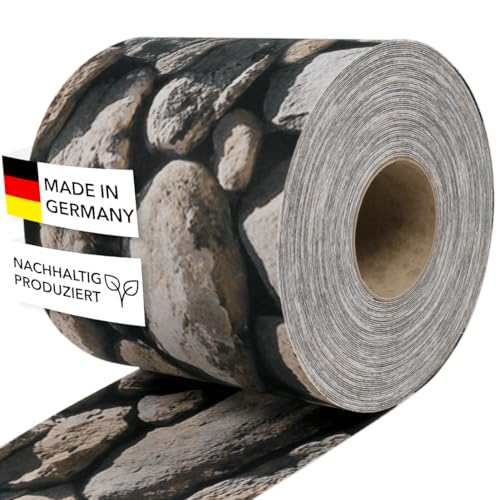 Zaundruck Sichtschutzstreifen Polyester - nachhaltiger Sichtschutz für Doppelstabmattenzaun - Motiv Windschutz 26 m x 19 cm - Sichtschutz-Rolle - Algarve
