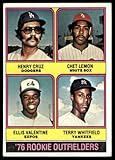 Baseball 1976 Topps #590 Henry Cruz/Chet Lemon/Ellis Valentine/Terry Whitfield Rookie Outfielders RC
