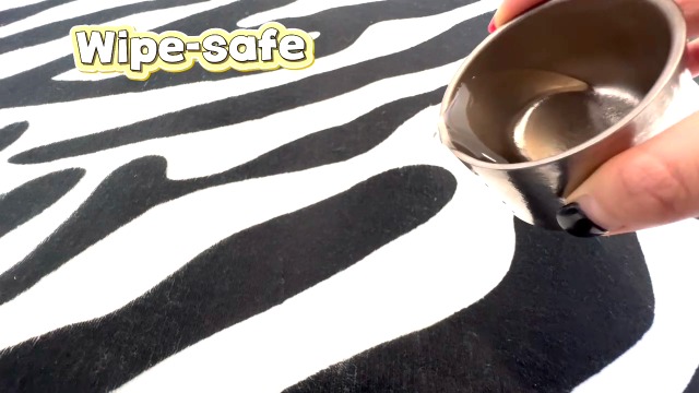 Tapete zebra 4x6 pies negro y blanco miniatura 7