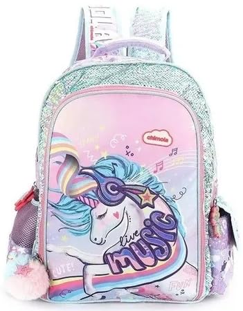 CHIMOLA Unisex Çocuk Sırt Çantası, Pembe, M