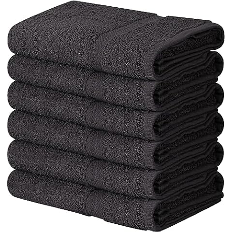 Towel and Linen Mart 100% Cotton Grey 6 Pack Medium Bath Towel Set, Quick Dry, Super Absorbent, Light Weight, Soft Feel, Premium Towels for Hotel, Spa and Bathroom (24 X 48 6 Pack, Grey) Cover