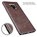 SALAWAT Compatible with Galaxy Note 9 Case Slim PU Leather Vintage Shockproof Phone Cover Lightweight Premium Soft TPU Bumper Hard PC Hybrid Protective Case for Galaxy Note 9 (Dark Brown)