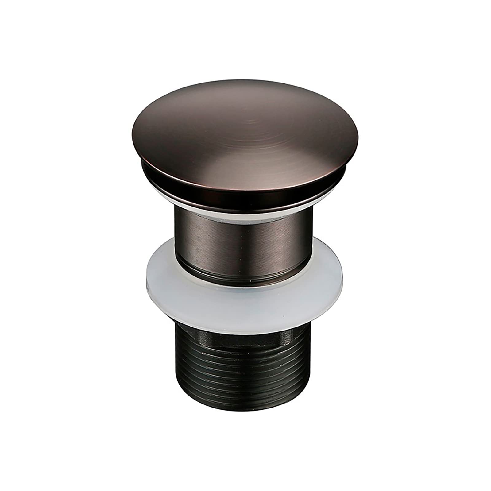 Pop-up Bonde de Lavabo Laiton Clic-clac Bonde de Vidage Lavabo Bronze Brun Bonde D'écoulement Ronde Ecoulement de Lavabo pour Evier ou Lavabo,Without Overflow