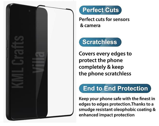 Image of KML Crafts Villa Edge To Edge HD Tempered Glass Screen Protector Compatible For Narzo 50 Pro 5G (Pack Of 1)