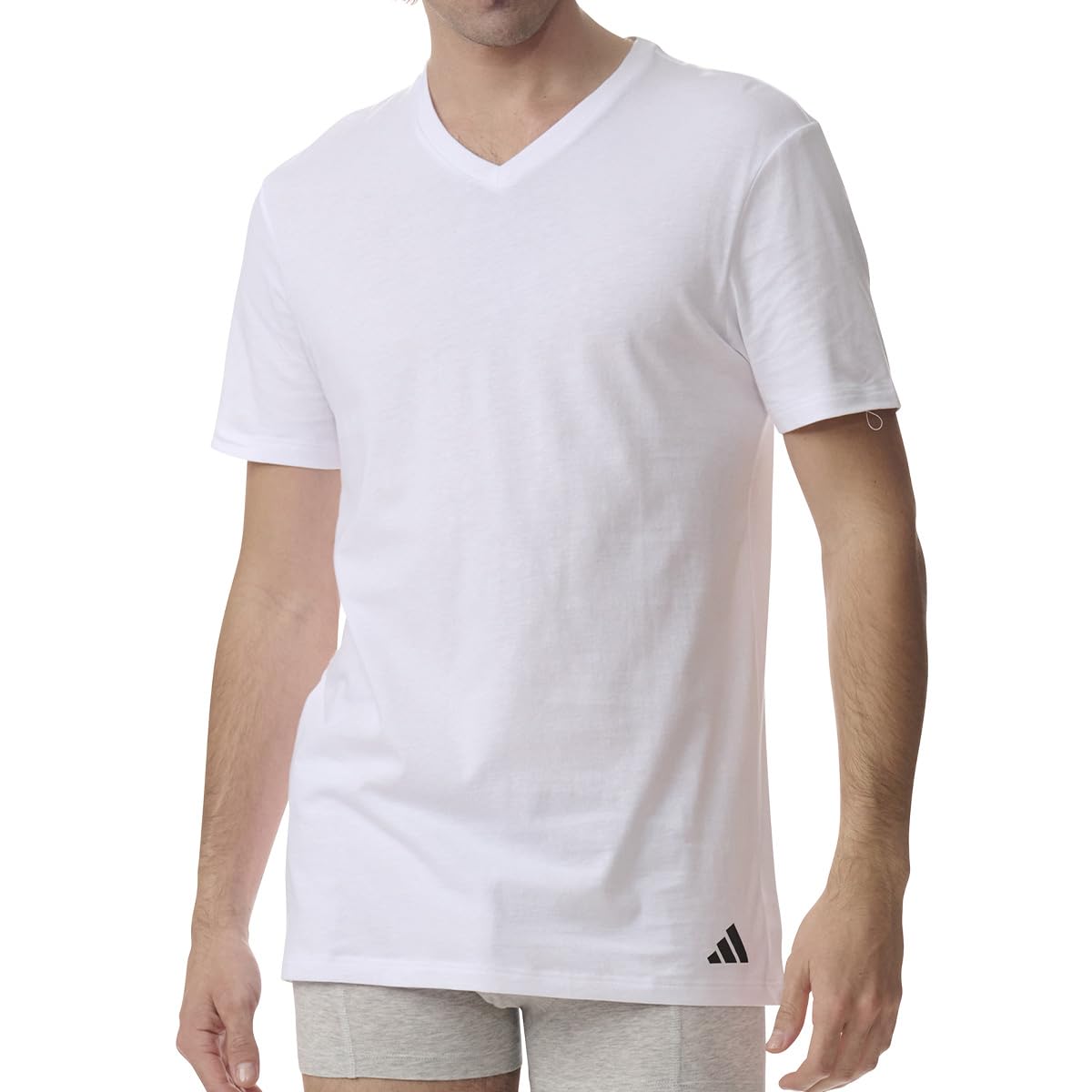Adidas V-Neck T-Shirt Herren V-Ausschnitt Baumwolle 6er Pack