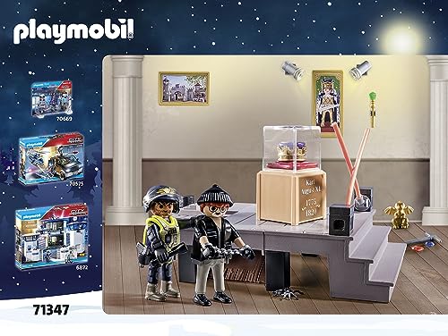 PLAYMOBIL 71347 Calendrier de l'Avent - Police- La magie de Noël - 24 fenêtres à ouvrir en attendant Noël, jouet avec décor pour enfants à partir de 4 ans