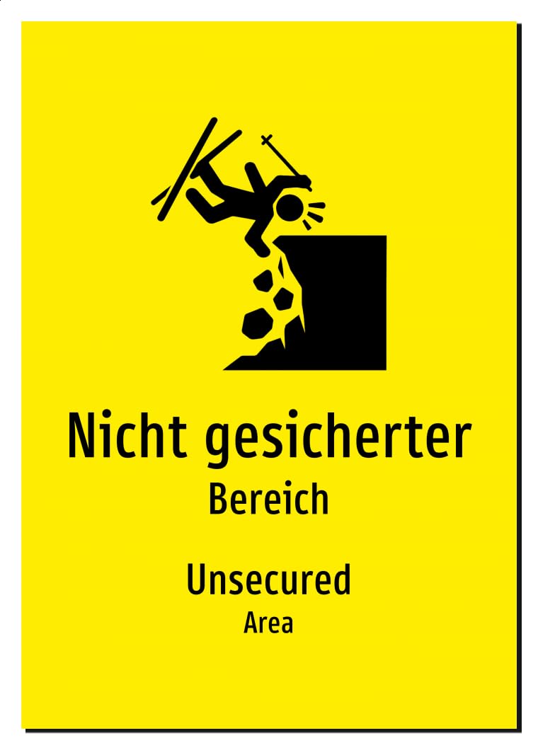 52279-DEEN-S-07 | Nicht gesicherter Bereich Schild | Deutsch Englisch