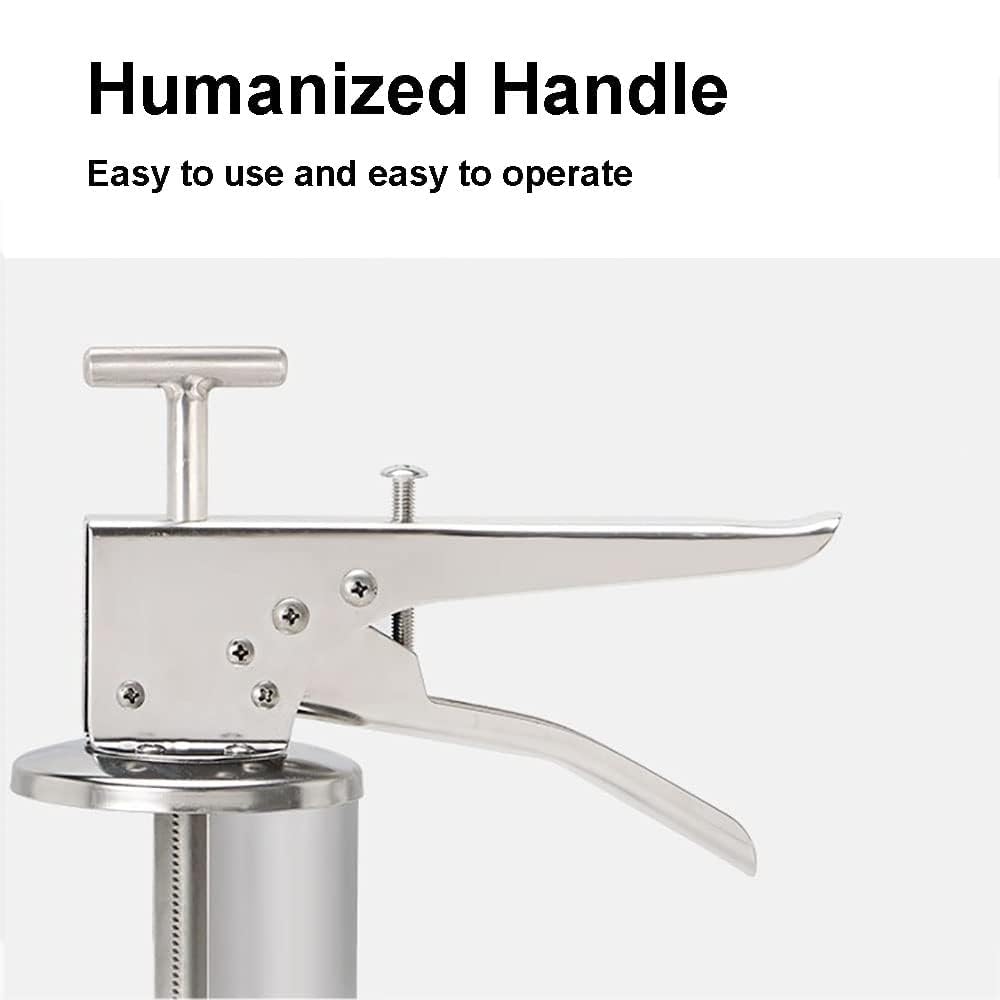 Pistola dispenser per salse in acciaio inox, dispenser manuale per ketchup e senape per la preparazione di hamburger, uso domestico commerciale