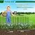 10 Panels No Dig Decorative Garden Fence - 32in H x 22.5ft L, Tall Heavy-Duty Square Tube Animal Barrier, Rustproof Metal Border Fencing for Yard, Outdoor Dog Playpen & Flower Beds