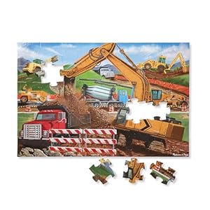 Melissa & Doug Building Site Jumbo Jigsaw Floor Puzzle – 48 pcs – FSC Certified