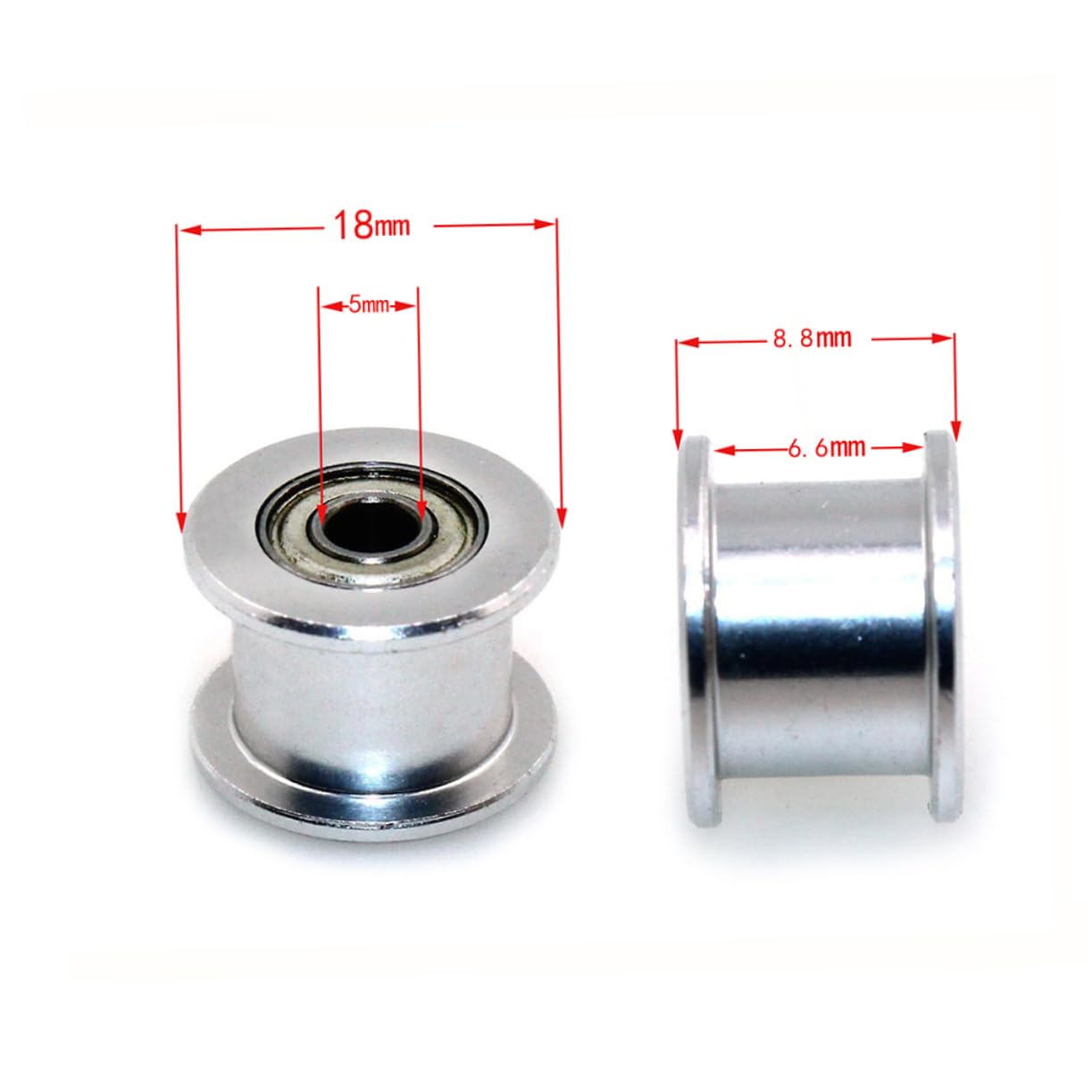 iplusmile 15piezas Poleas De Sincronización De Aleación De Aluminio Dientes Para Bandas Para Maquinaria Cnc y Transmisión Mecánica