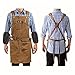 Zeuan Welding Apron Waxed Canvas Woodworking Apron With 9 Tool Pockets And Holders - Carpenters Gift With Waterproof Black For Welders Men Women