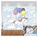 StudioBackground ++ L'unicorno bello e bello può essere usato come tessuto di sfondo for la fotografia for feste di compleanno dei bambini. È realizzato in tessuto in vinile antirughe e non rughe . ,