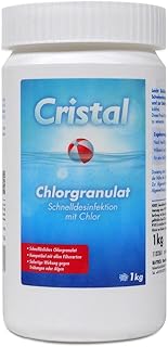 Cristal Chlorgranulat schnell löslich 1 kg, schnelle Wirkung - zur Schnelldesinfektion und Schockchlorung im Pool