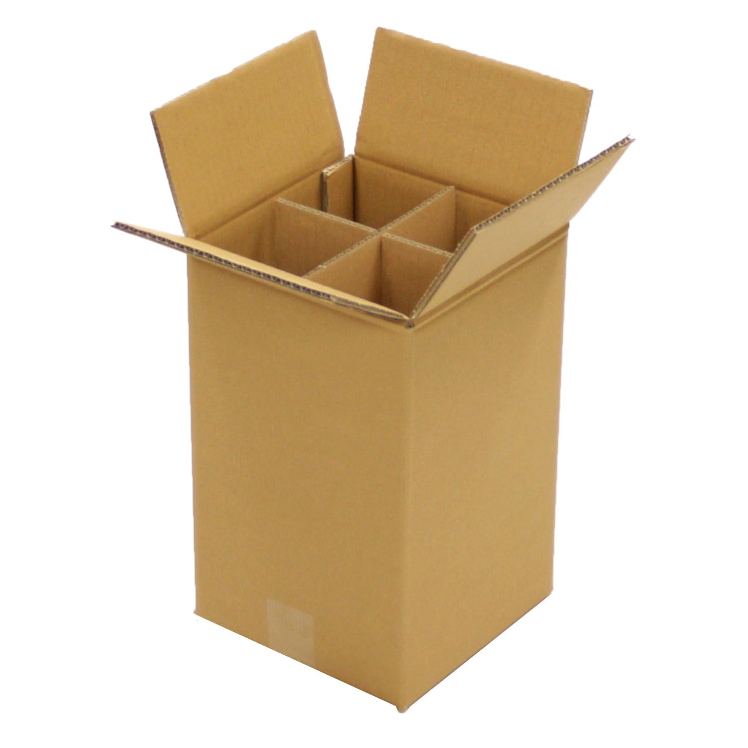 Amazon.co.jp: アースダンボール 段ボール ワイン発送箱 4本用 組み