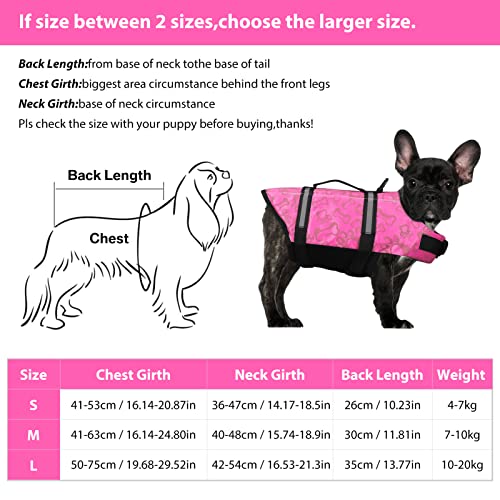 Neween Dog Life Jacket Adjustable Lightweight Dog Life Vest With Handle For Swimming, Boating, Water Floatation Vest Pet Lifesaver For Small Medium Large Dogs (Pink, Large) #TOP1