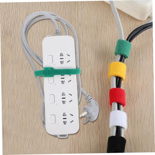 Mipcase 100 piezas bridas reutilizables de cable con gancho y lazo para organización de cables eléctricos y electrodomésticos verde 12mm x 300mm para uso en casa y oficina miniatura 5