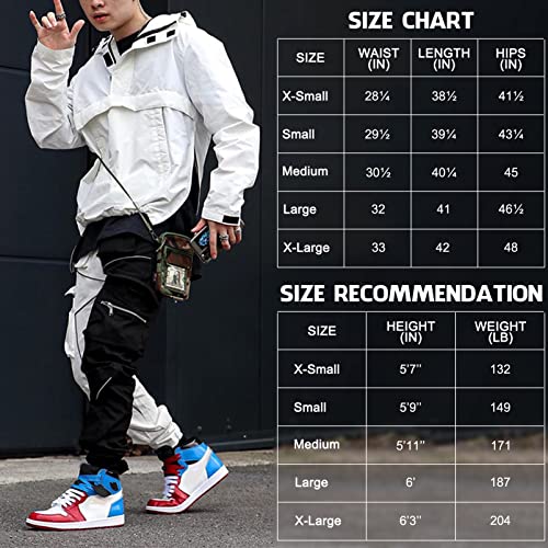 DIOTSR Mens Cargo Pants Techwear Hip Hop Harem Pant Jogger Sweatpants with Pockets Streetwear Punk Jogging4