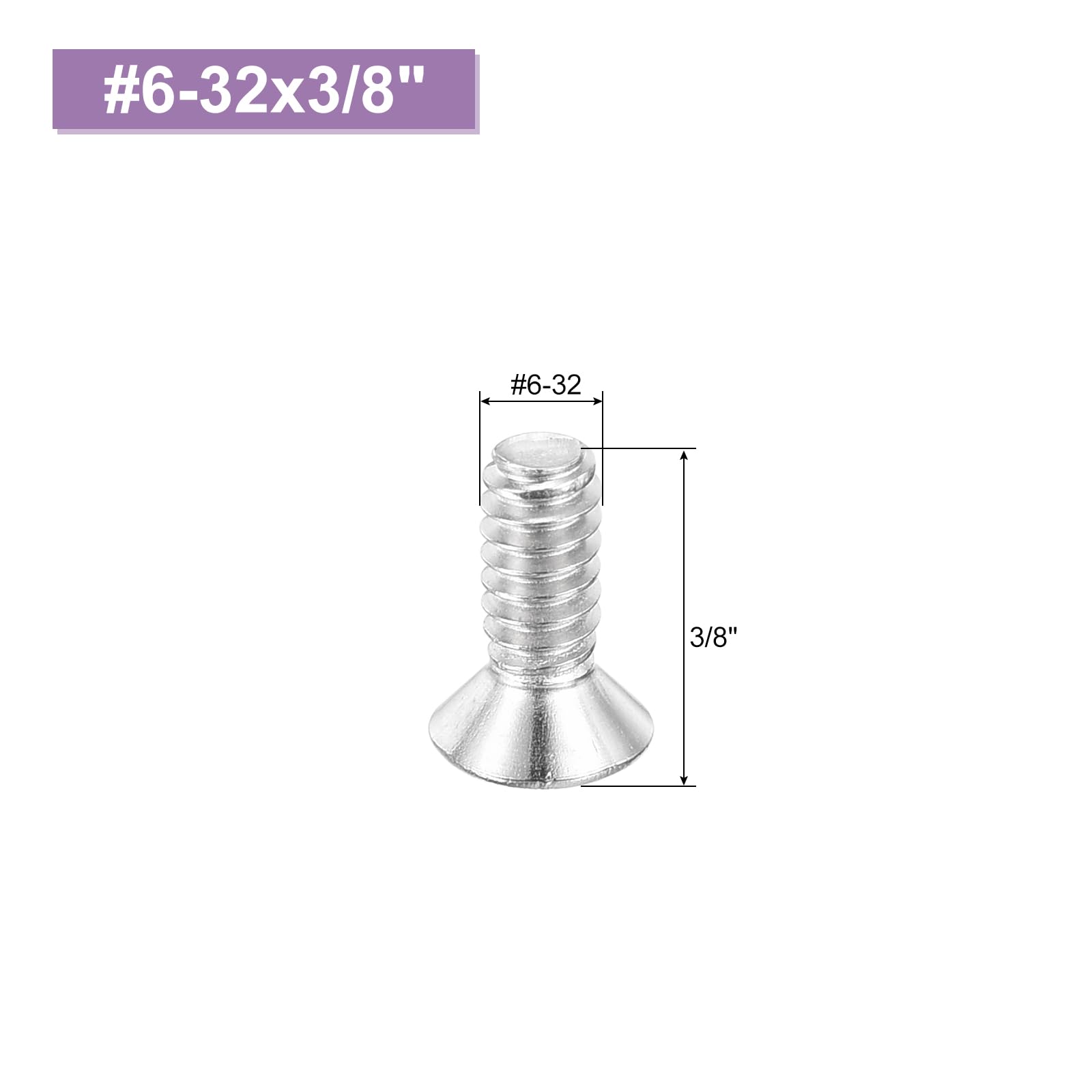 QUARKZMAN 30 Pezzi Viti A Testa Svasata Phillips A Croce #6-32x3/8 Pollici Bulloni Di Fissaggio In Acciaio Inossidabile 304 Argento Per Prese A Parete E Riparazioni Domestiche
