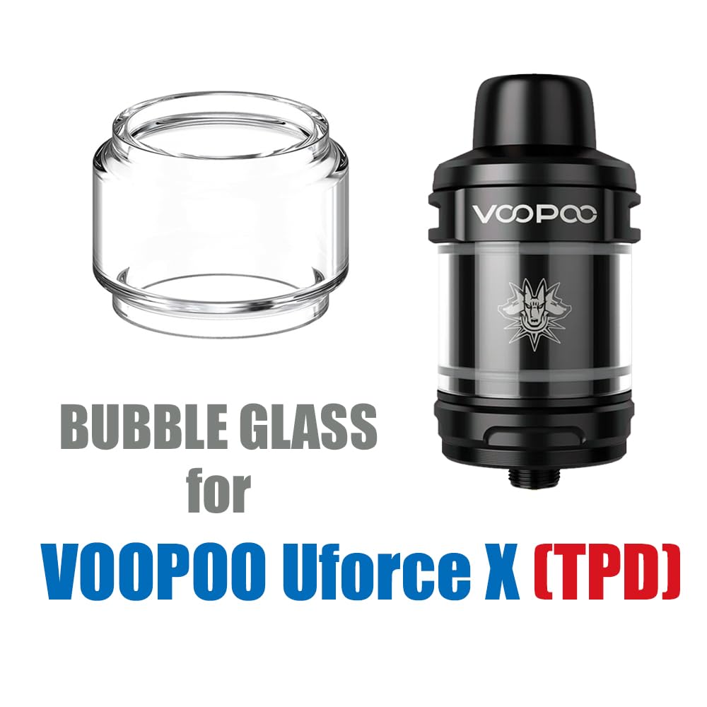 Vaportown 3X Bubble Glass Tube for VOOPOO UFORCE X Tank Replacement  Extension Bulb Glass for Drag