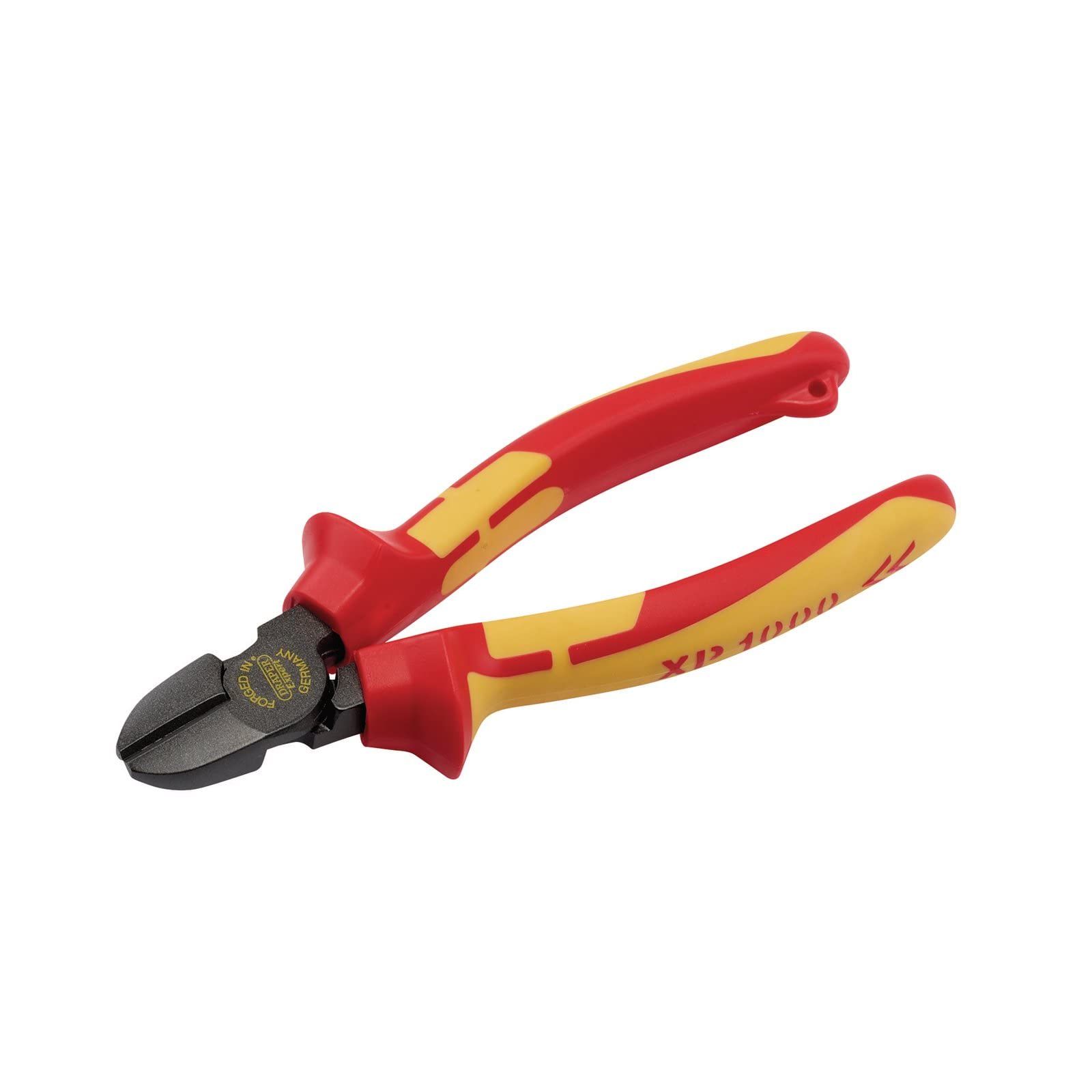 Draper 99502 XP1000 VDE Hi-Leverage Side Cutter, 160mm, Tethered, Red and Yellow