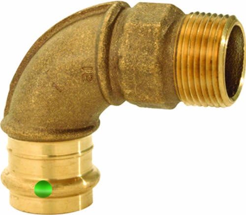 Viega 77527 ProPress Bronze 90-Degree Elbow with Male 2-Inch by 2-Inch P x Female NPT, 10-Pack