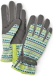 Burgon & Ball Love The Glove Green Seed Padded Gardening Gloves Leather Trim Medium/Large