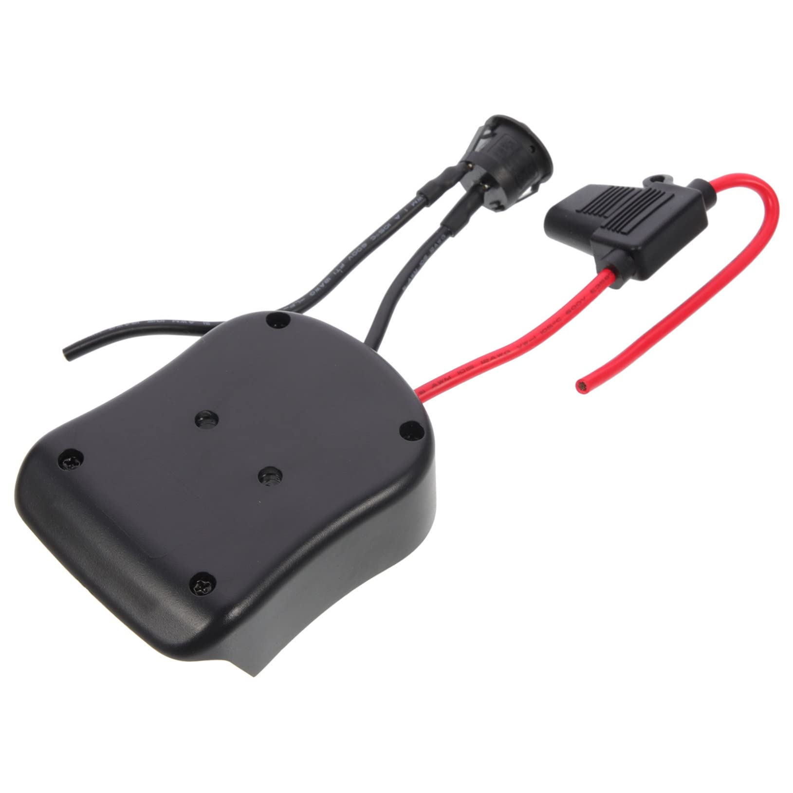 SHINEOFI 2 Piezas Adaptador De Batería De 18v Batería para Al Adaptador De La Camión Fuerza Convertidor De De Corriente Voltaje De Bricolaje Negro Abs