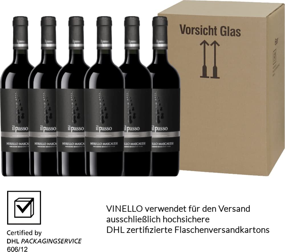 Il Passo Nerello Mascalese von Vigneti Zabu - Rotwein 6 x 0,75l VINELLO - 6er - Weinpaket inkl. kostenlosem VINELLO.weinausgießer