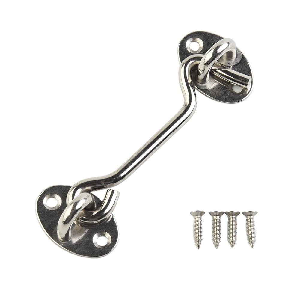 Dazhua 4 Inch 2Pcs Storm Hook, Gate Hook Latch With Screws For Garage Window Barn(4 Inch)