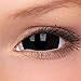Produktbild Schwarze farbige Kontaktlinsen Mini Sclera ohne Sehstärke 1 Paar inkl. Behälter, Top Markenqualität, Zombie, Crazy Funlinsen, Halloween, Cosplay von Sclera-Lenses