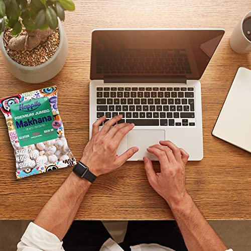 Image of Happilo Premium Jumbo Fox Nuts (Phool Makhana) 200g (Pack of 2) | Lotus Seed Pops, Gorgon Nuts | Healthy Snacks | Low Calorie & Vegan