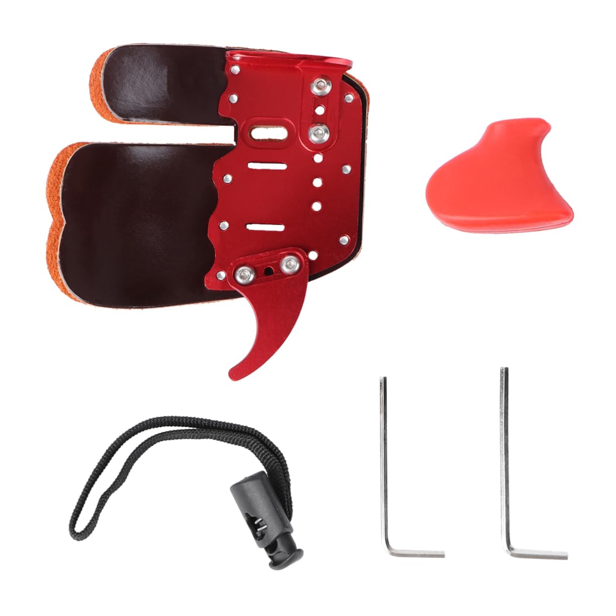 Parliky Adjustable Size Archery Sports Finger Guard Bow Finger Protective Cover for Bow Arrow Thumb Guard