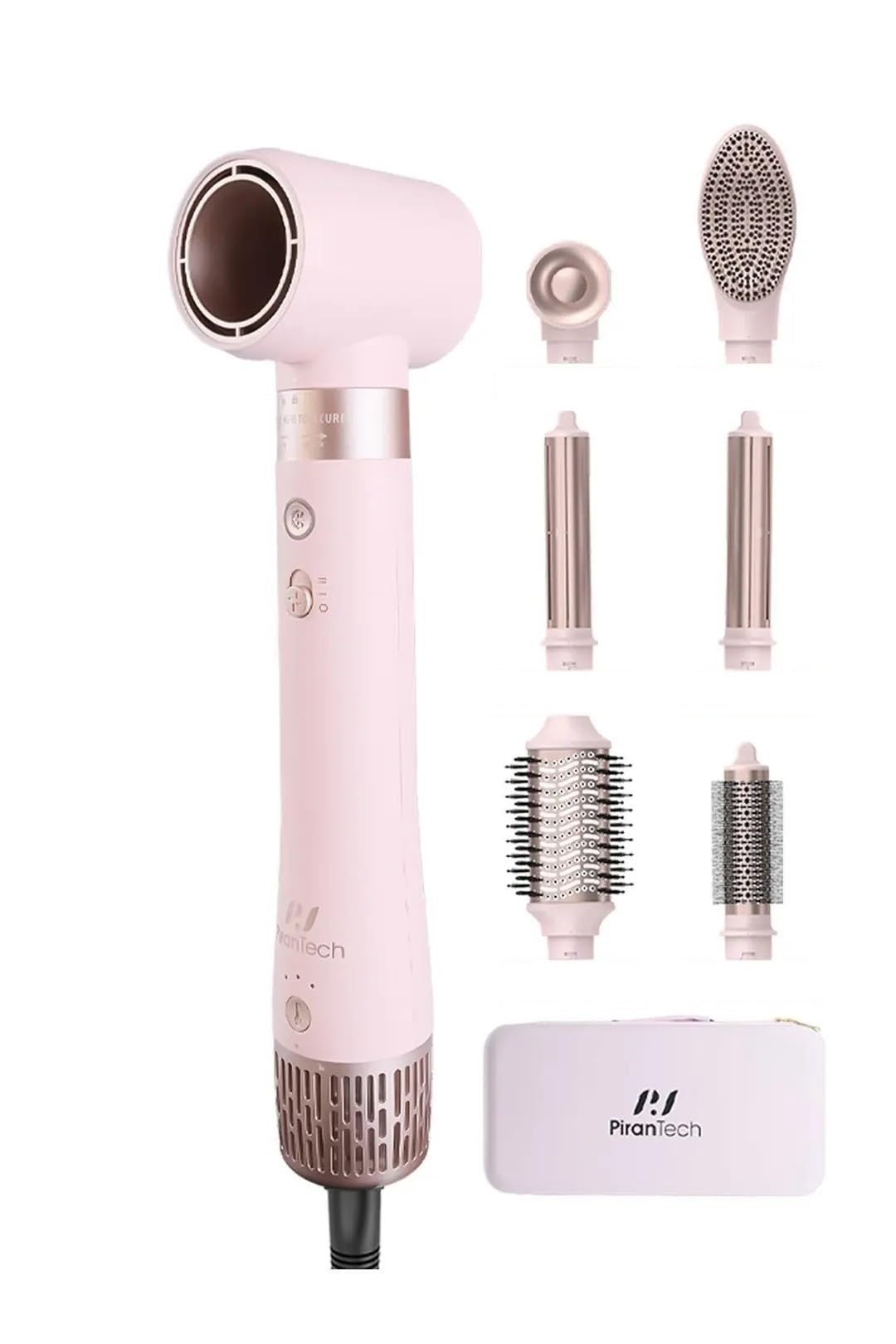 Pirantech KS-611 Airbreeze 6 Başlıklı Saç Şekillendirme Ve Kurutma Seti Bukle, Hacim, Hızlı Kurutma