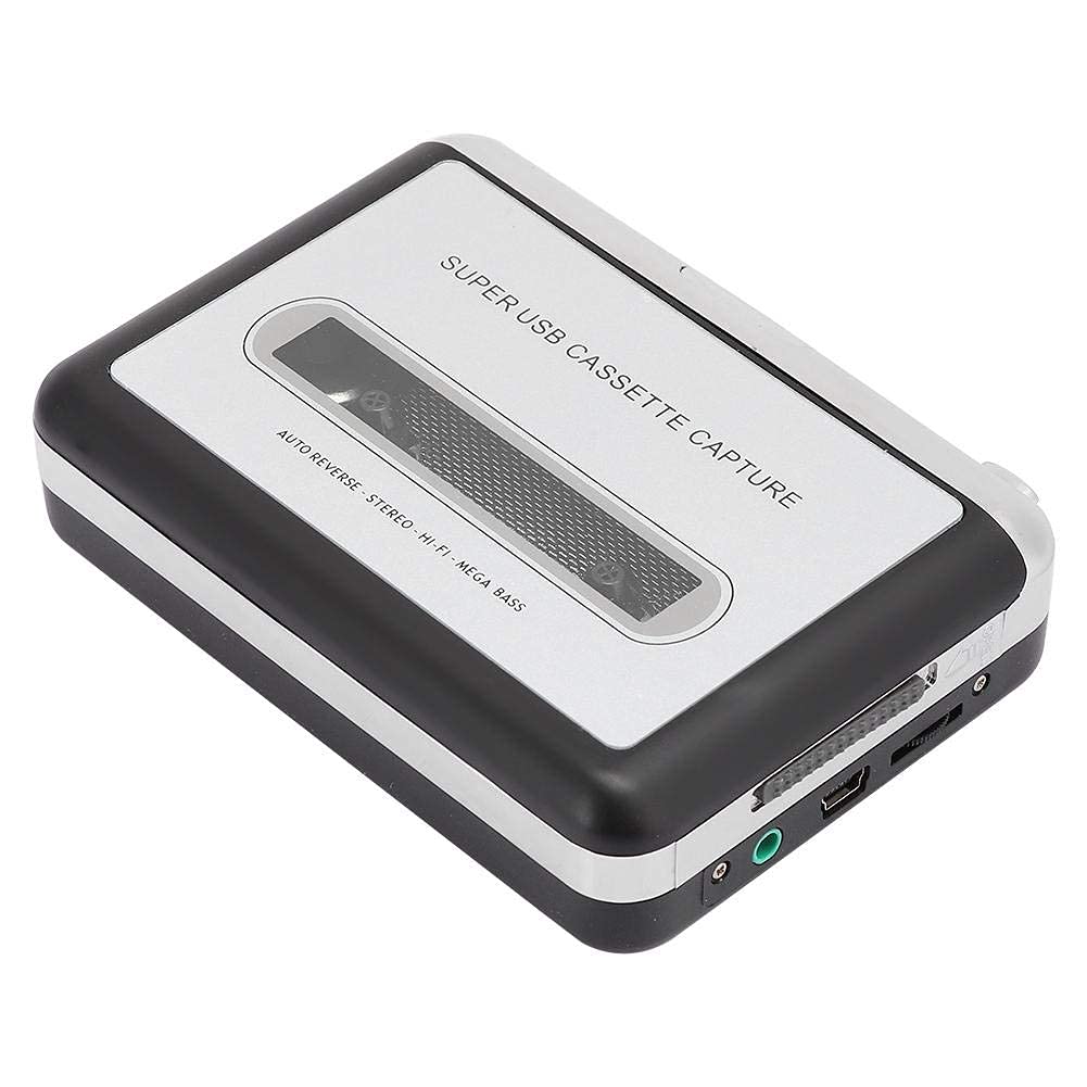 Reproductor de Cassette, Reproductor de música de Audio con Cable USB, convertidor de Cassette Independiente convertidor de Cassette USB a mp3,