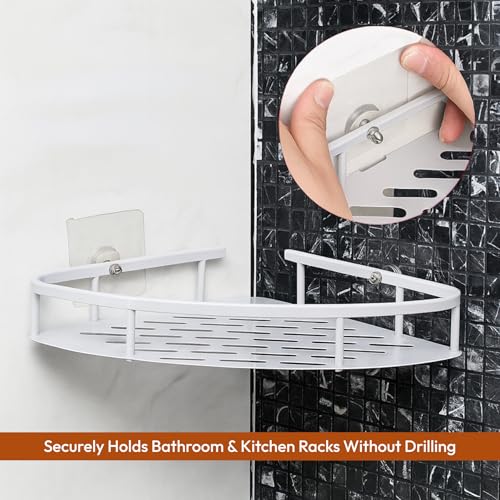 Image of Zulaxy Adhesive Screw Hooks for Wall Without Drilling, 10 Pack Adhesive Screw Hooks for Wall Heavy Duty Strong Nail Free Hanging, Kitchen Accessories Items (Nail Hook, Transparent) Stainless Steel
