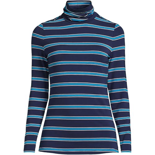 Image of Lands' End Lightweight Jersey Long Sleeve Turtleneck
