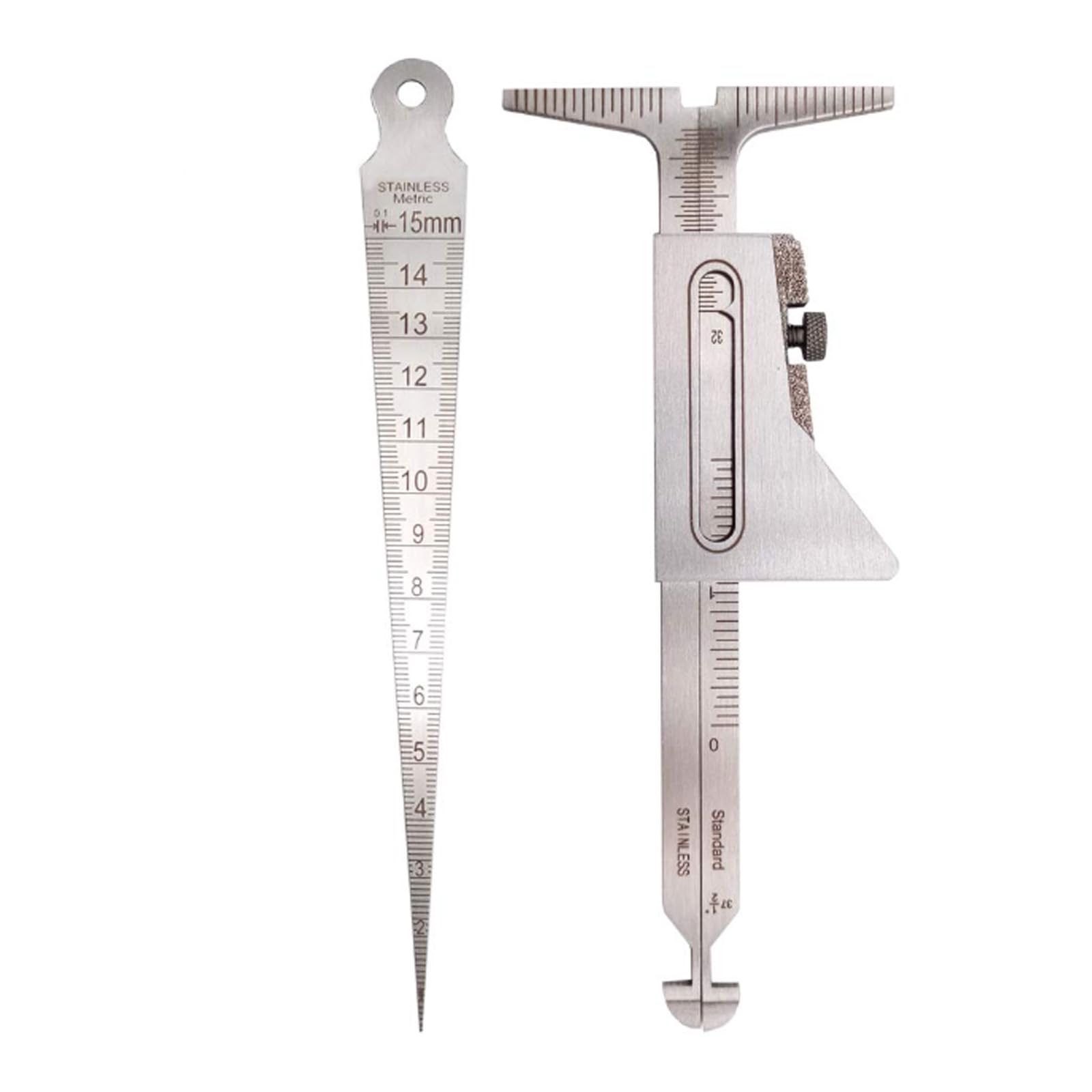 Jeu de jauges de soudure règle d'écart 1-15mm en acier compact de 15,8x6,4 cm